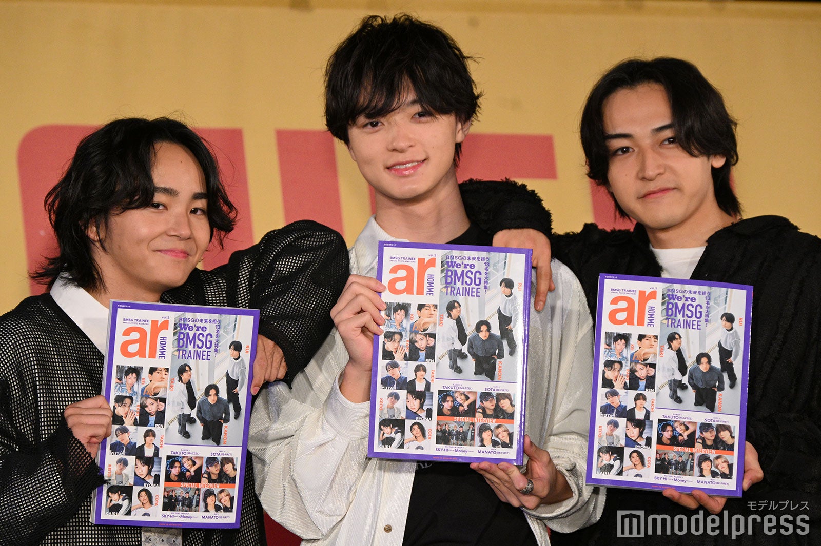 （左から）TAIKI（タイキ）、RUI（ルイ）、KANON（カノン）（C）モデルプレス