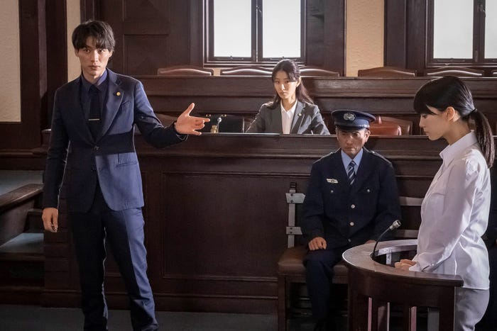 福士蒼汰、玄理、田中真琴「弁護士ソドム」第6話より(C)テレビ東京