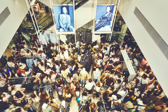 「Namie Amuro x H&M」発売日の様子(提供写真)