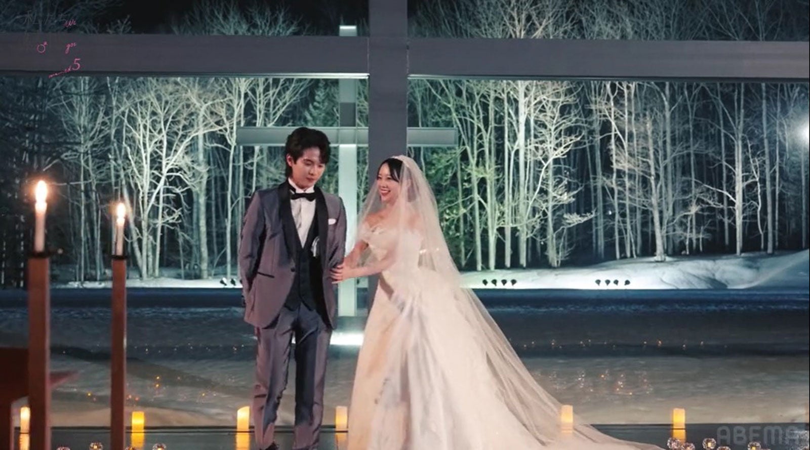 百瀬拓実、堀未央奈「私たち結婚しました 5」（C）AbemaTV, Inc.