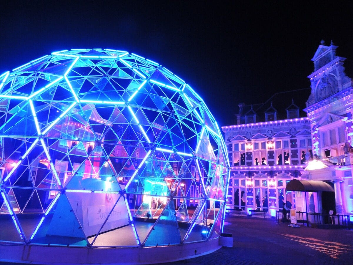 約6分間のイルミネーションショーは1日6～8回程度実施