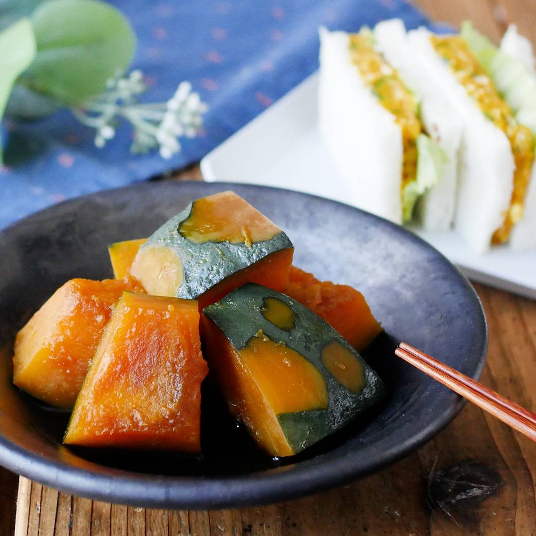 煮崩れしない。レンジでかぼちゃの煮物とリメイクレシピ