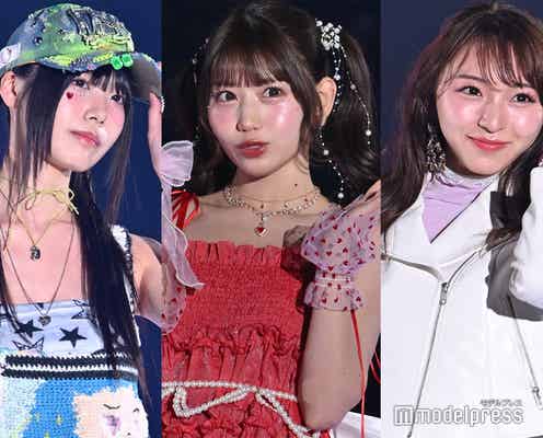 “FRUITS ZIPPER妹分”SWEET STEADY奥田彩友・塩川莉世・白石まゆみが堂々ランウェイ 美脚&へそ出しコーデも【IDOL RUNWAY COLLECTION 2025】