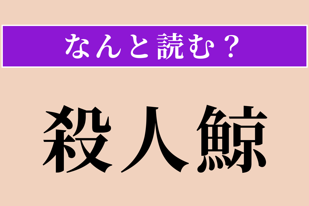 【難読漢字】「殺人鯨」正しい読み方は？ 見た目は可愛いのに…