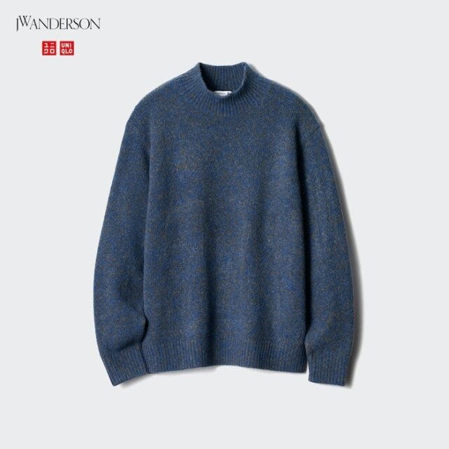 ユニクロ　メンズアイテム　名品ニット　スフレヤーンモックネックセーター