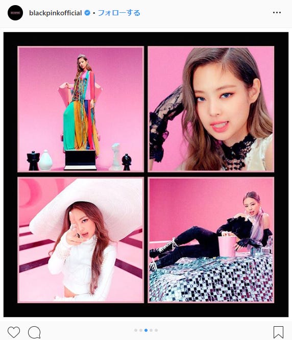 ジェニー(JENNIE)/BLACKPINKオフィシャルInstagramより