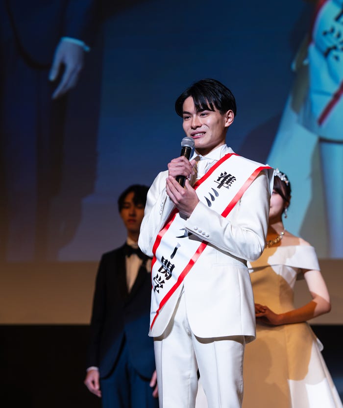 村山恵斗さん「ミス・ミスターキャンパス関西学院2024」結果発表イベントより(提供写真)