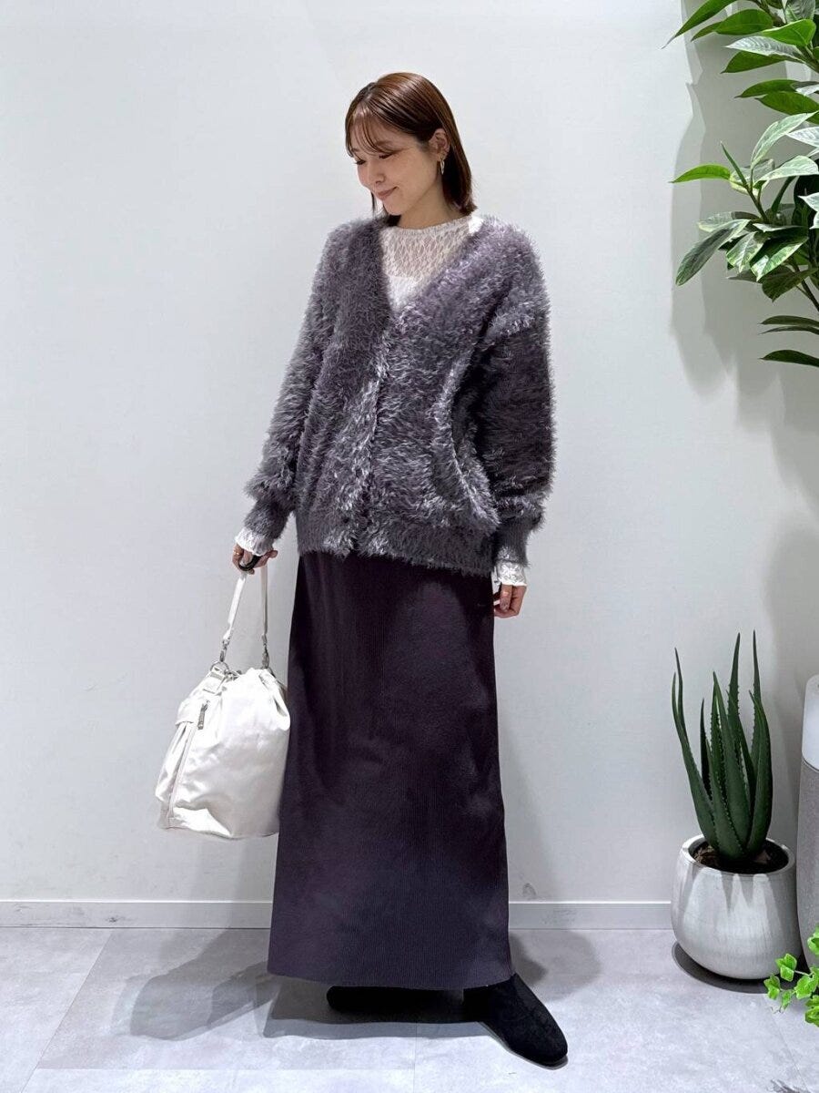 グローバルワーク大人女性おすすめシャギーカーディガン