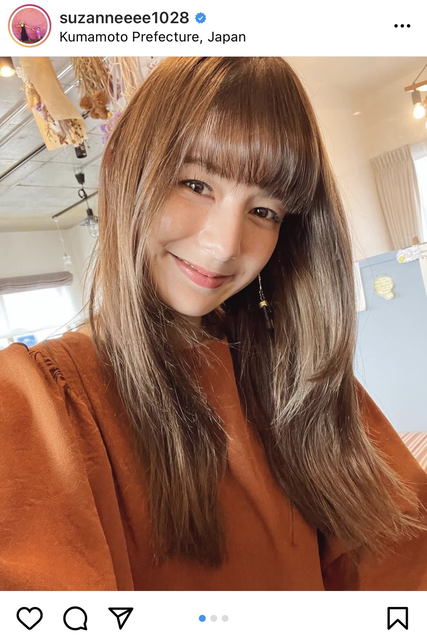 スザンヌ 2年ぶりの前髪ぱっつんヘアに 髪サラサラ お人形さんみたい と注目集まる モデルプレス