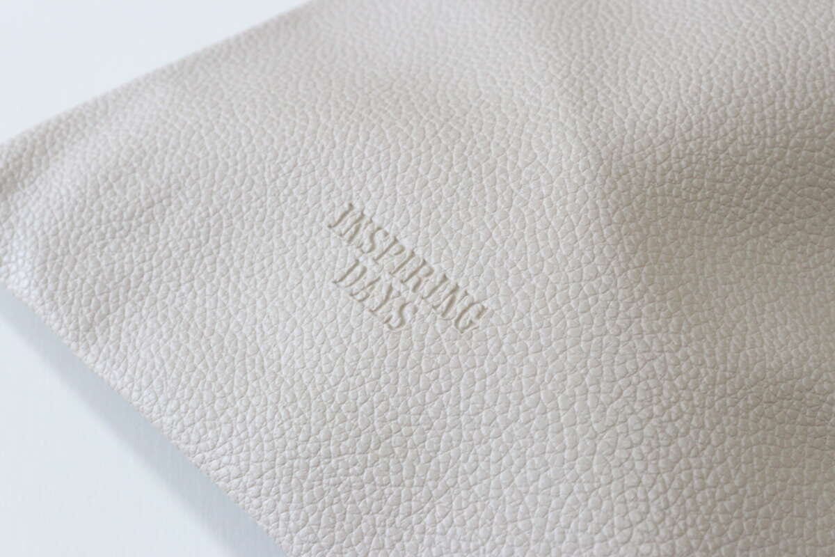 フェイクレザー巾着　デザイン