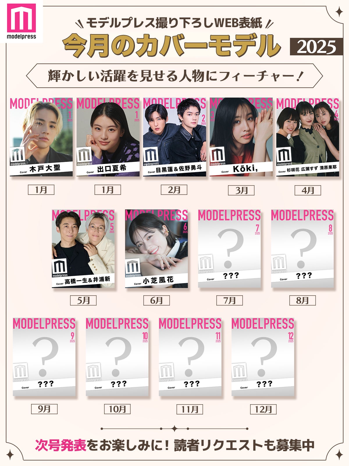 2025年モデルプレス「今月のカバーモデル」（C）モデルプレス
