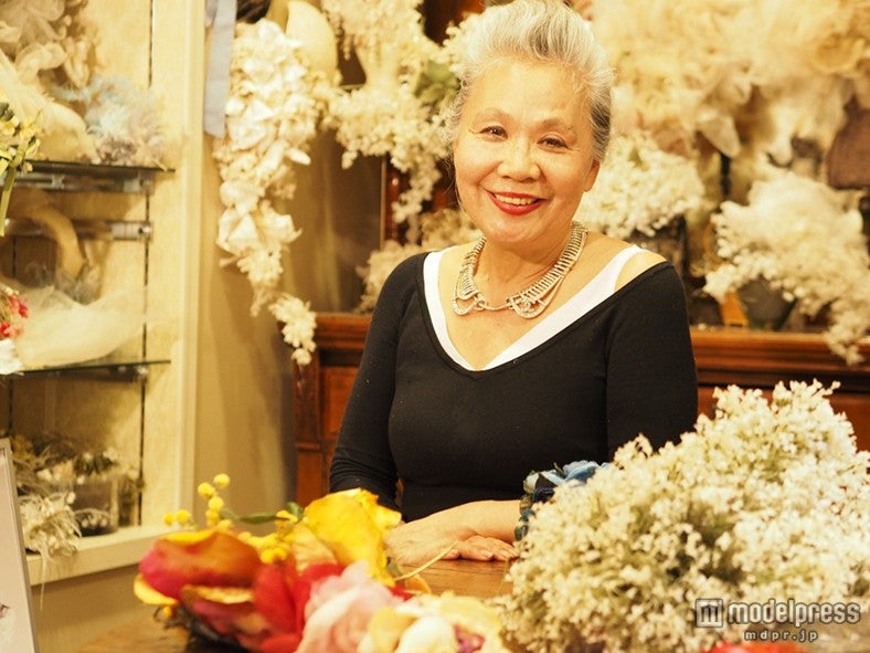 フラワーアーティストの中村睦子／Photo by AIKU MAIKAWA