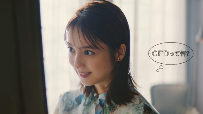 佐々木希/新CM「FX篇・CFD篇」場面カットより(C)2022 GMO CLICK Securities, Inc. All Rights Reserved.