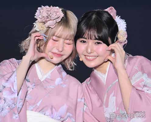 femme fatale戦慄かなの&頓知気さきな姉妹、着物姿で“ライブウォーキング”「だいしきゅーだいしゅき」でキュートさ溢れる<関西コレクション 2023 S/S>