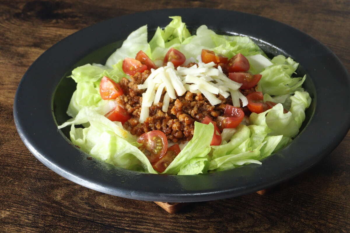 ダイソー　タコライスの素　　完成