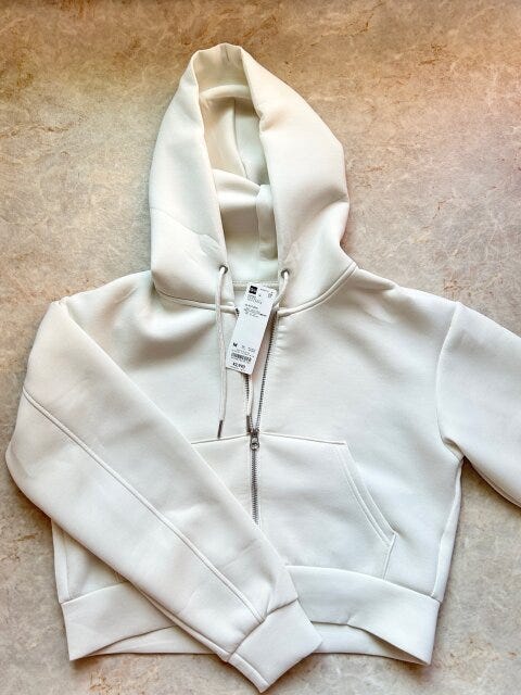 GUパフスウェットフルジップパーカ GUパフスウェットフルジップパーカのNATURAL