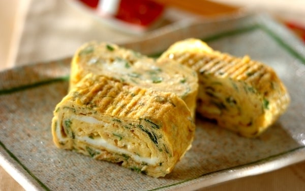 爽やかな香りが感動もの！　大葉とかつおぶしの「卵焼き」