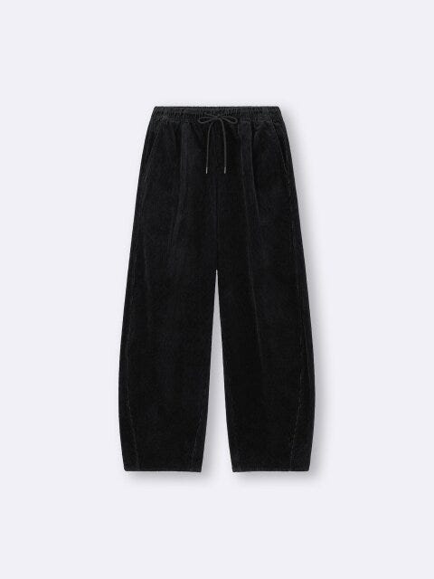 コーデュロイバレルレッグイージーパンツ 2025gu大人女性おすすめコーデュロイバレルレッグイージーパンツ