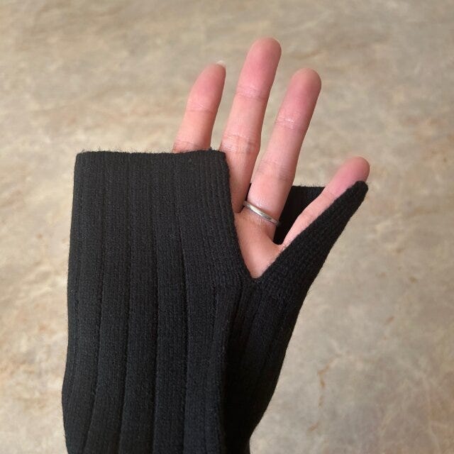 GU2ピースビスチェセットワンピース GU2ピースビスチェセットワンピースの袖口