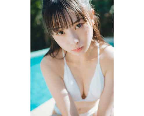 NMB48梅山恋和、初水着＆初下着に挑戦した1st写真集から美肌きらめく泡風呂ショット公開