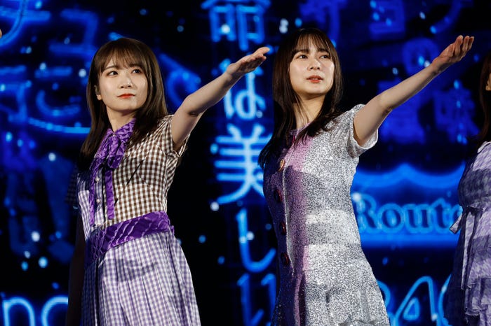 秋元真夏、鈴木絢音「乃木坂46 11th YEAR BIRTHDAY LIVE」初日の様子(C)乃木坂46LLC