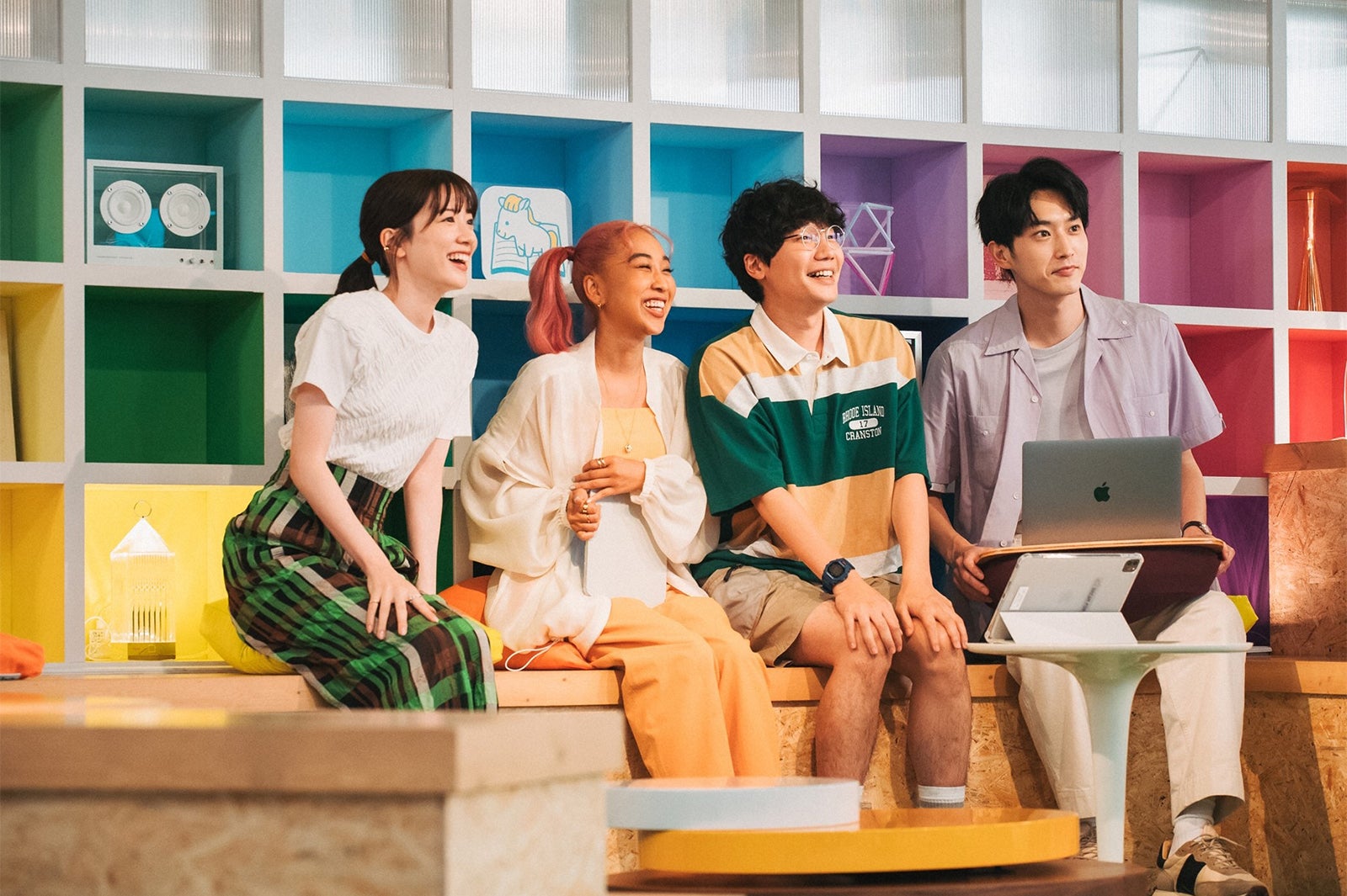 永野芽郁、青山テルマ、前原滉、杉野遥亮／「ユニコーンに乗って」第8話より（C）TBS