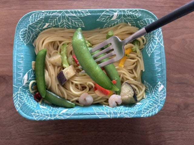 オーマイプレミアム　ペペロンチーノ実食レポ②