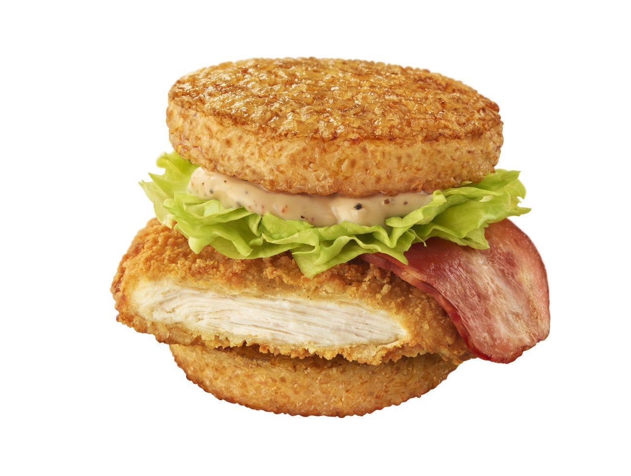 【マクドナルド新作メニュー】「ごはんチキン ガーリックベーコン」ごはんバーガーが3種の味わいで登場