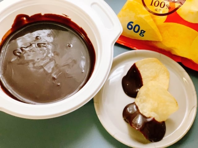 カルディ　チョコレートフォンデュ　ポテチアレンジ