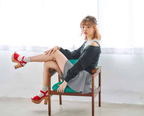 江野沢愛美のスラリ美脚に釘付け スウィートカジュアルな春コーデ