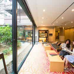 日本古来のテイストを取り入れ改装したロビー