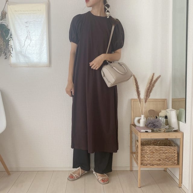 ワンピース GU ワンピース GU レイヤードコーデ