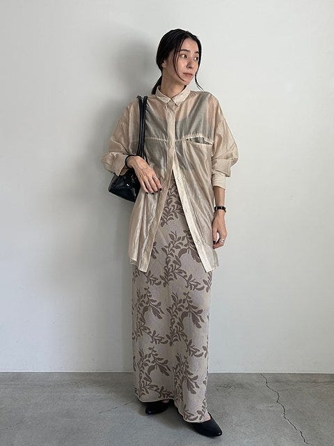 シアーシャツ コーデ シアーシャツコーデ5