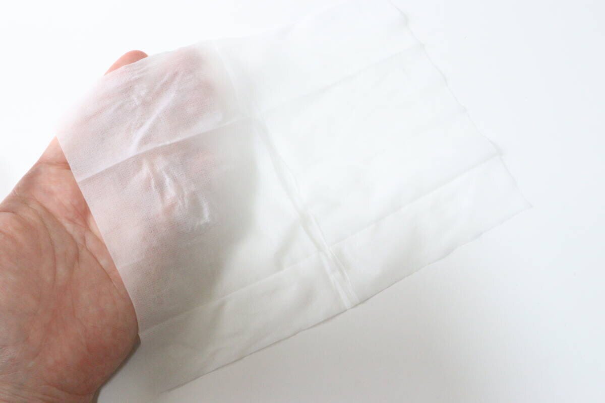 ＆．ボディシート（トイレに流せる、冷感、10枚）　シートの形状