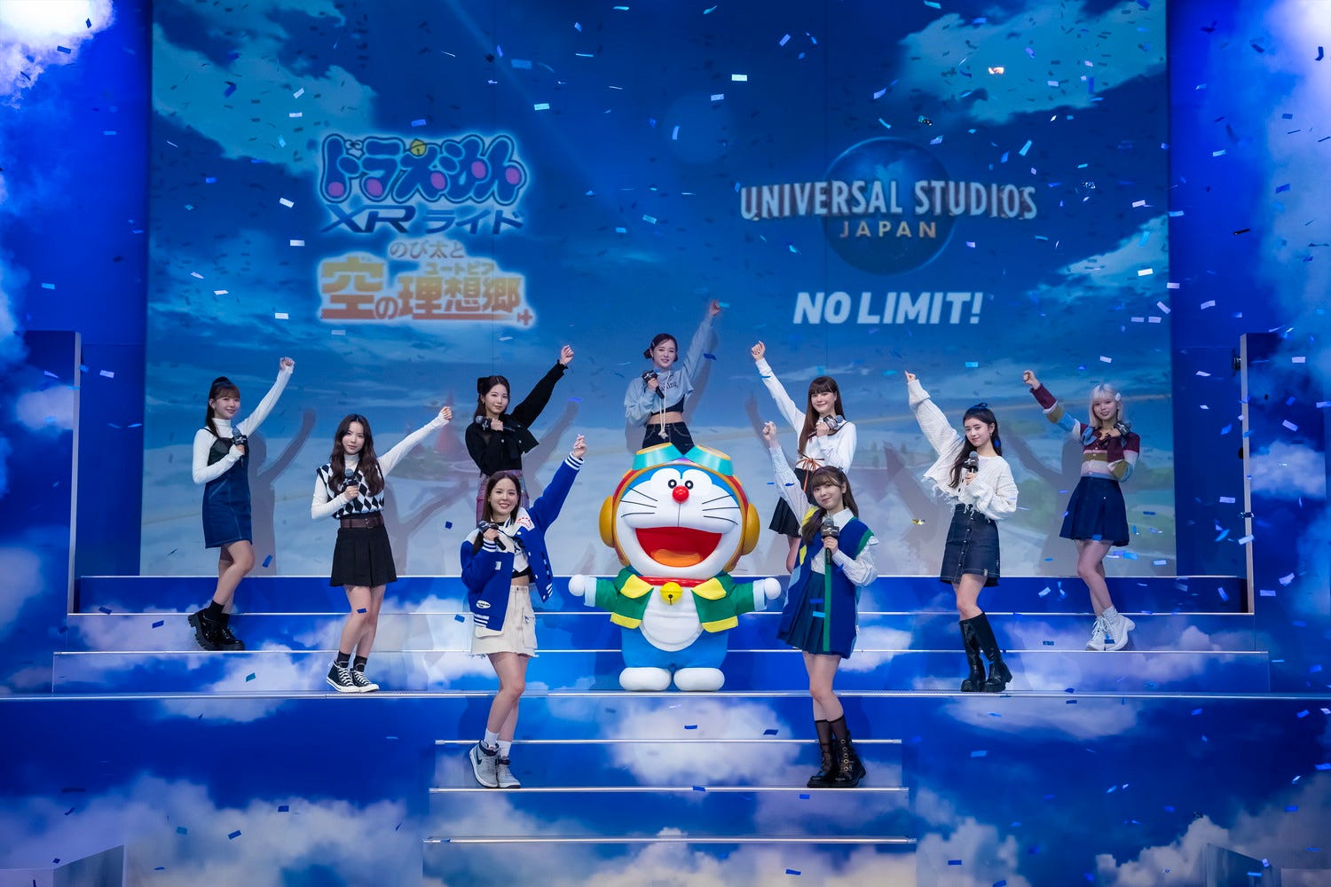 NiziU、USJ新アトラクション「ドラえもん XRライド」を体験「ドキドキの連続」 フード&グッズも公開