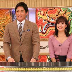 （左から）長嶋一茂、柴田阿弥（画像提供：関西テレビ）