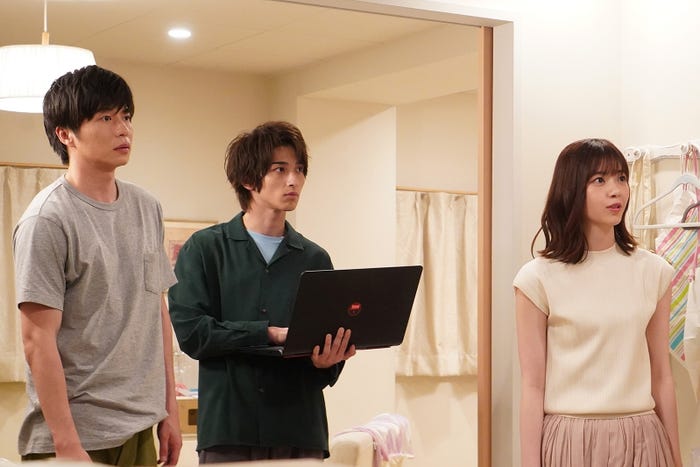 田中圭、横浜流星、西野七瀬/「あなたの番です」第11話より(C)日本テレビ