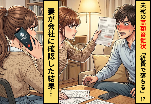 夫宛に【286万円】の督促状！？「経費で落ちる」と誤魔化す夫。しかし⇒妻が“会社に確認”した結果…