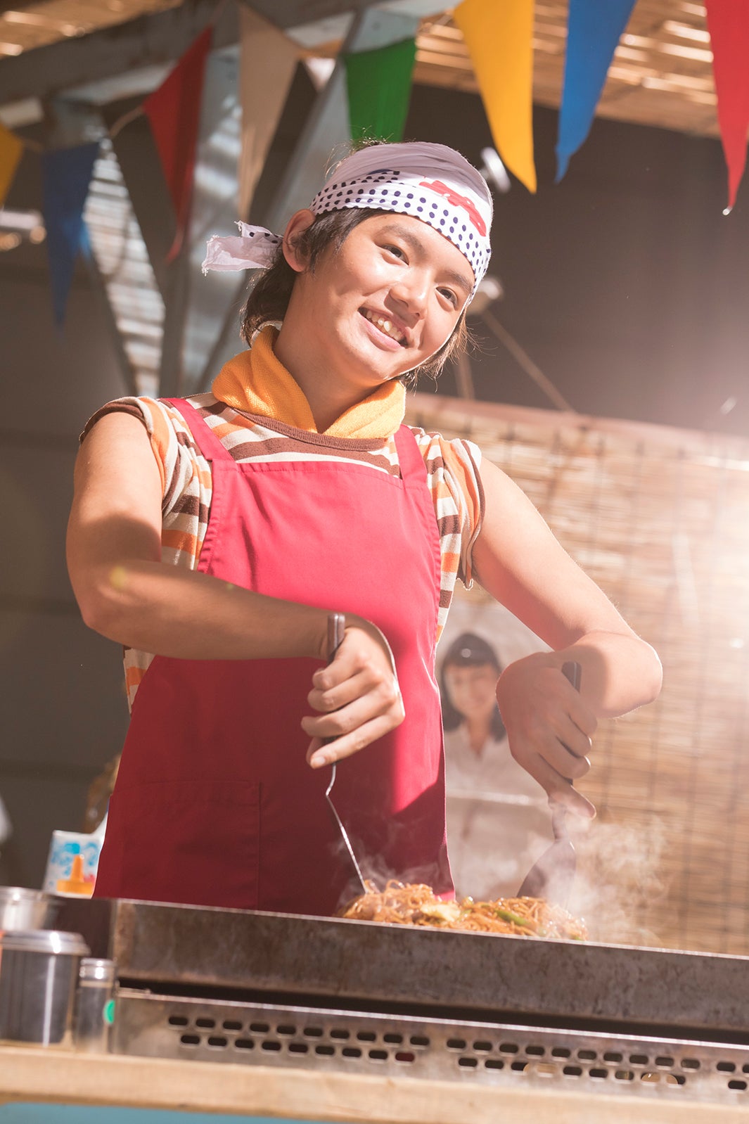 濱田龍臣／「はじめての夏バイト」篇メイキングカットより（提供写真）
