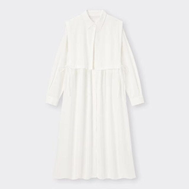 GU　ワンピース　着回し　レイヤードワンピース