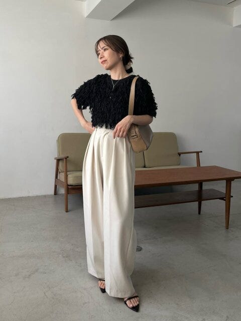 白パンツ コーデ 白パンツコーデ1