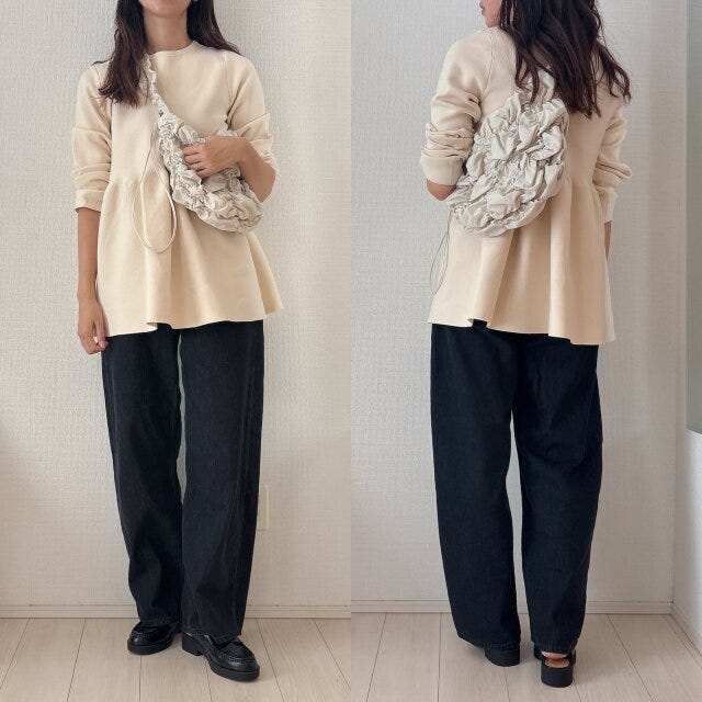 チュニックニットで体型カバーも