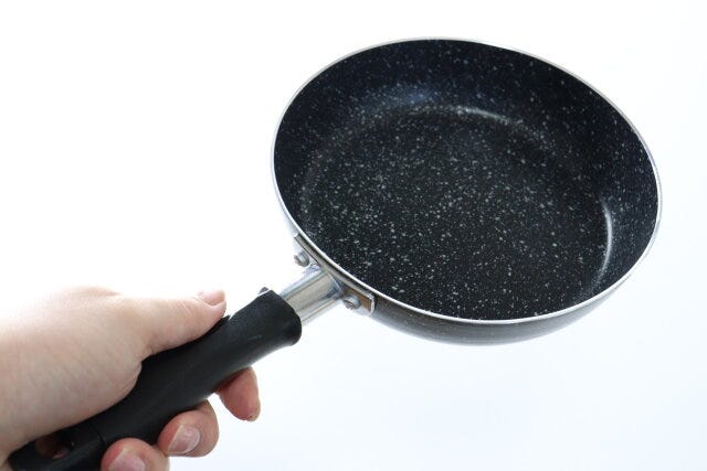 ガス用マーブルコーティングフライパン（18cm）　サイズ感