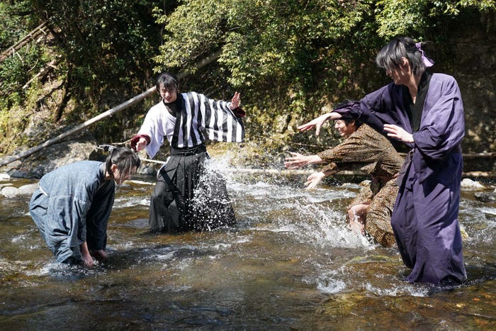 (左から)奥智哉、前田拳太郎、羽谷勝太、杢代和人「君とゆきて咲く~新選組青春録~」第7話より(C)テレビ朝日