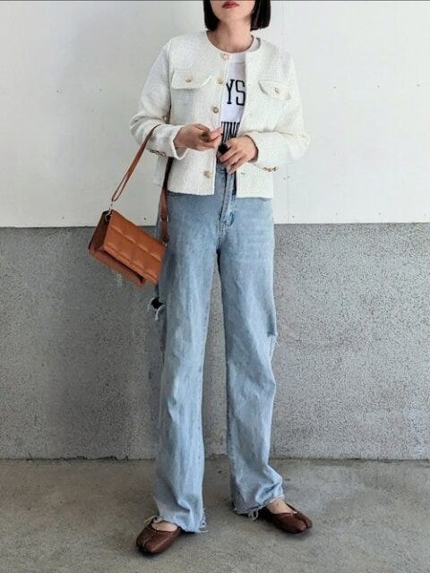 デニム　コーデ　秋　冬