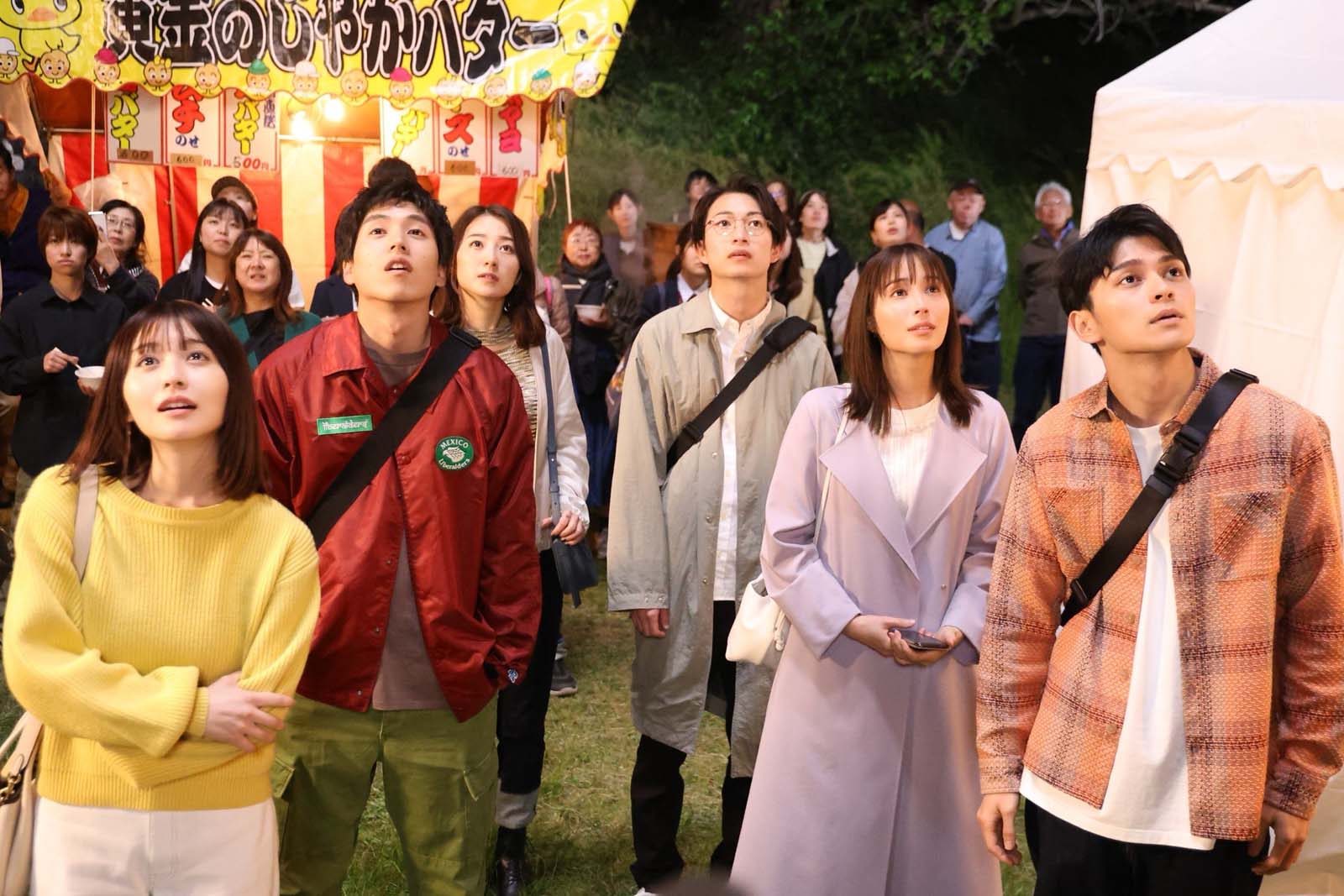 （左から）長濱ねる、高田里穂、坂東龍汰、綱啓永、広瀬アリス、眞栄田郷敦「366日」第7話より（C）フジテレビ