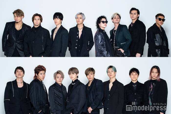 THE RAMPAGE from EXILE TRIBE/(上段左から)武知海青、神谷健太、藤原樹、川村壱馬、山本彰吾、与那嶺瑠唯、龍、LIKIYA(下段左から)陣、後藤拓磨、浦川翔平、吉野北人、RIKU、長谷川慎、岩谷翔吾、鈴木昂秀 (C)モデルプレス