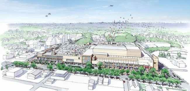 （仮称）テラスモール松戸 外観イメージ／画像提供：住友商事