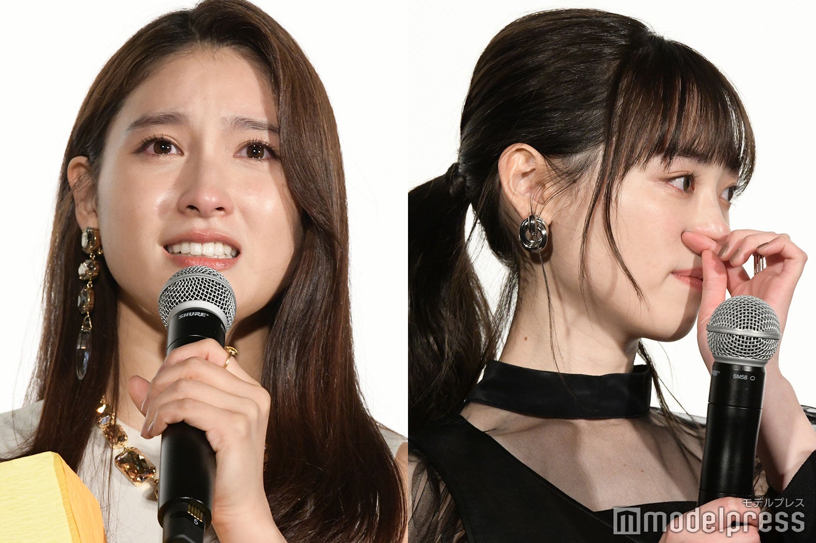 土屋太鳳＆福原遥、舞台挨拶で感涙「心にぐさっと刺さりました」＜アイの歌声を聴かせて＞