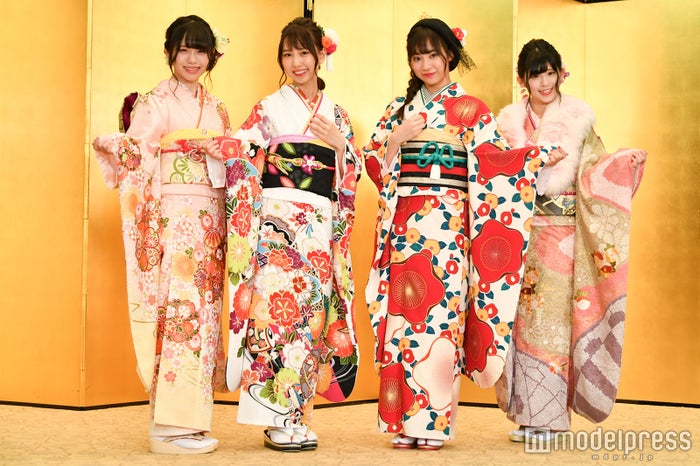 SKE48(左から)佐藤佳穂、熊崎晴香、日高優月、岡田美紅 (C)モデルプレス